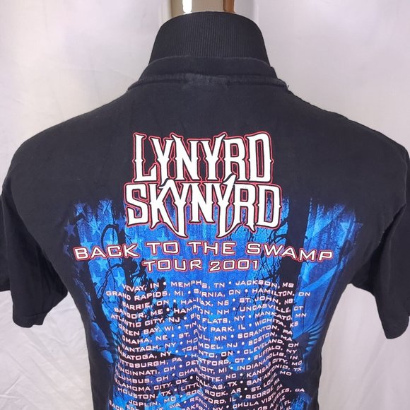 Vtg Lynyrd Skynyrd Medium 2001 Back To The Swamp Tour Concert Rock Eagle T-Shirt - Picture 7 of 13